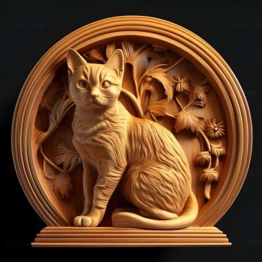 3D модель Короткошерстный кот с острова Мэн (STL)